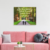 Het leven is reis canvas afdruk (Insitu (Woonkamer))