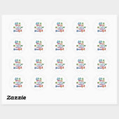 Het leven is rommelig ronde sticker (Vel)
