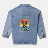 Het leven is roos, maar ik heb mijn hond denim jacket (Achterkant)