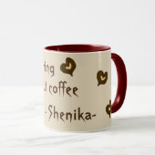 Het leven is saai zonder koffie, bruine Mok (Voorkant rechts)