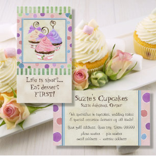 Het leven is Short Cupcakes - Visitekaartjes