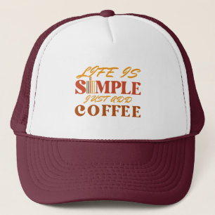 HET LEVEN IS SIMPEL, VOEG GEWOON KOFFIE CAFEÏNEVER TRUCKER PET