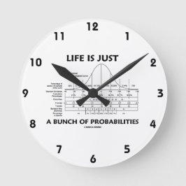 Het leven is slechts een bundel waarschijnlijkheid ronde klok