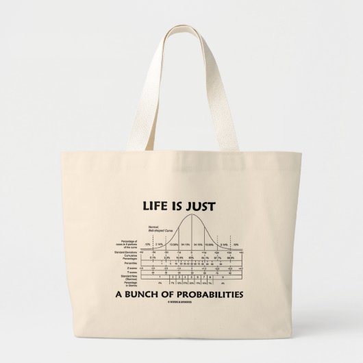 Het leven is slechts een hoop waarschijnlijkheid ( grote tote bag (Voorkant)