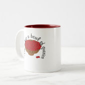 Het leven is slechts een kom vragen tweekleurige koffiemok (Voorkant links)