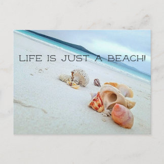 Het leven is slechts een strand briefkaart