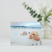 Het leven is slechts een strand briefkaart (Staand voorkant)