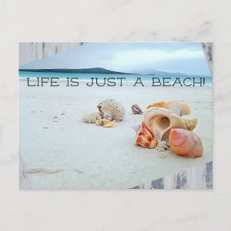 Het leven is slechts een strand briefkaart