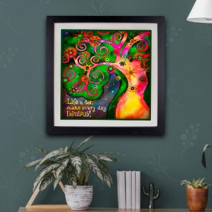 "Het leven is snel" Geïnspireerde fotoafdrukken Foto Afdruk