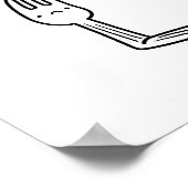 Het leven is soep, ik ben vork Poster (Hoek)