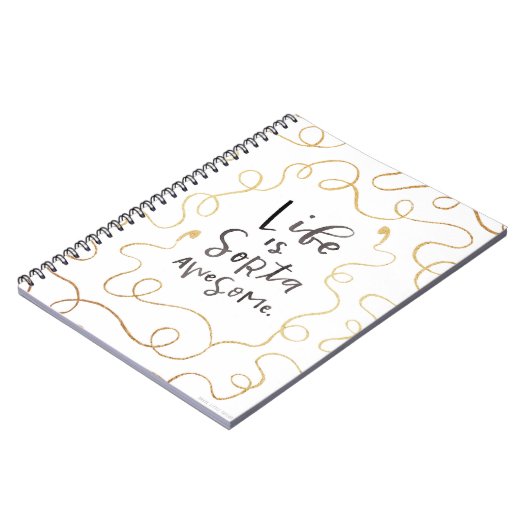 Het leven is Sorta Geweldige Spiral notebook Notitieboek (Linkerzijde)