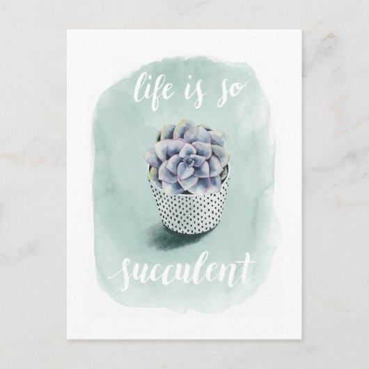 Het leven is Succulent I Briefkaart (Voorkant)