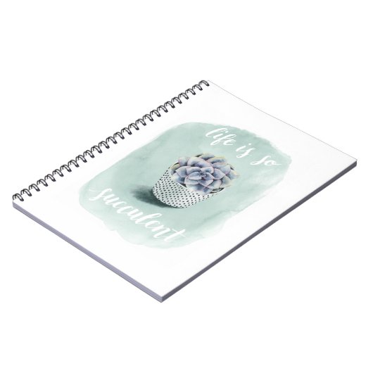 Het leven is Succulent I Notitieboek (Linkerzijde)