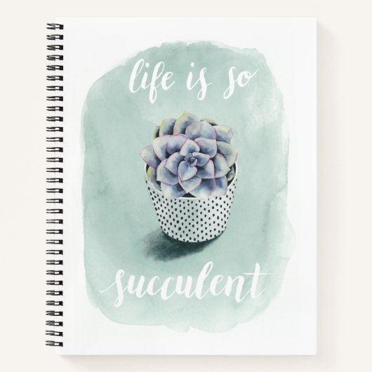 Het leven is Succulent I Notitieboek (Voorkant)