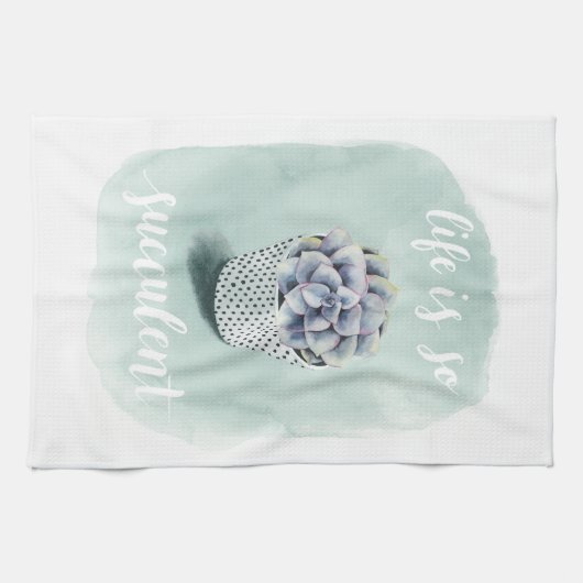 Het leven is Succulent I Theedoek (Horizontaal)