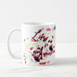 Het leven is Sweet Modern Kleurrijke Abstracte Kof Koffiemok
