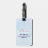 Het leven is Sweet Pink Cupcake Aangepast Bagagelabel (Achterkant verticaal)