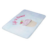 Het leven is Sweet Pink Cupcake Badmat (Gekanteld)
