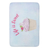 Het leven is Sweet Pink Cupcake Badmat (Voorkant Verticaal)