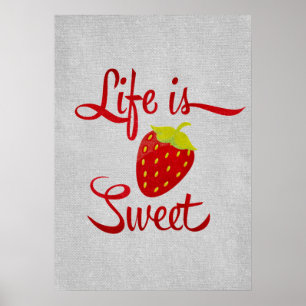 Het leven is Sweet Strawberry Poster