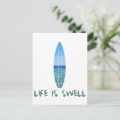 Het leven is Swell Surven Board Design Briefkaart (Staand voorkant)