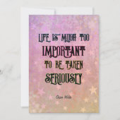 Het leven is te belangrijk om Kaart serieus te nem (Voorkant)