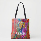 Het leven is te kort Abstract modern Tote Bag (Voorkant)