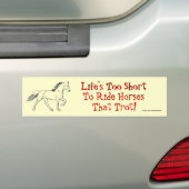 Het leven is te kort bumpersticker (Op auto)