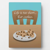 Het leven is te kort, eet koekjes fotoplaat (voorkant)
