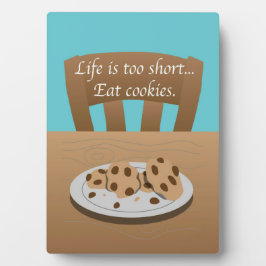Het leven is te kort, eet koekjes fotoplaat