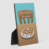 Het leven is te kort, eet koekjes fotoplaat (Zijkant)