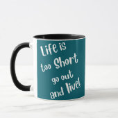 "Het leven is te kort" koffiemok Mok (Links)