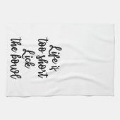 Het leven is te kort Lick the bowl Towel Theedoek (Horizontaal)