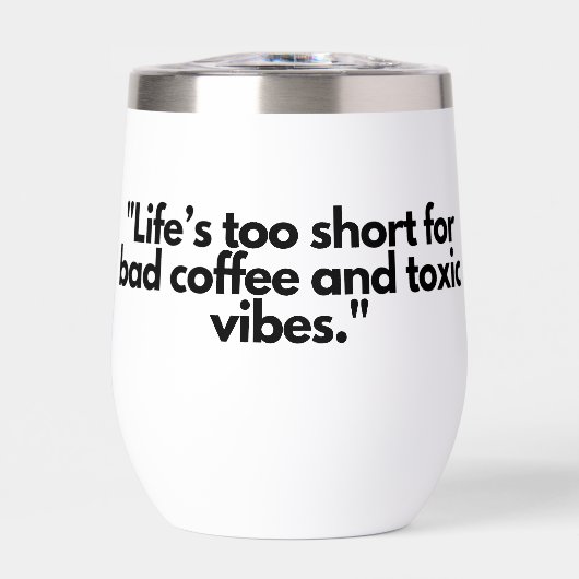 "Het leven is te kort Mok - Vier goede koffie en p (Voorkant)