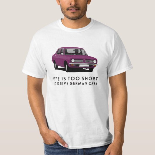 Het leven is te kort - Morris Marina Super 10 kleu T-shirt (Voorkant)