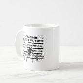 Het leven is te kort om de hele winter warm te bli koffiemok (Voorkant links)