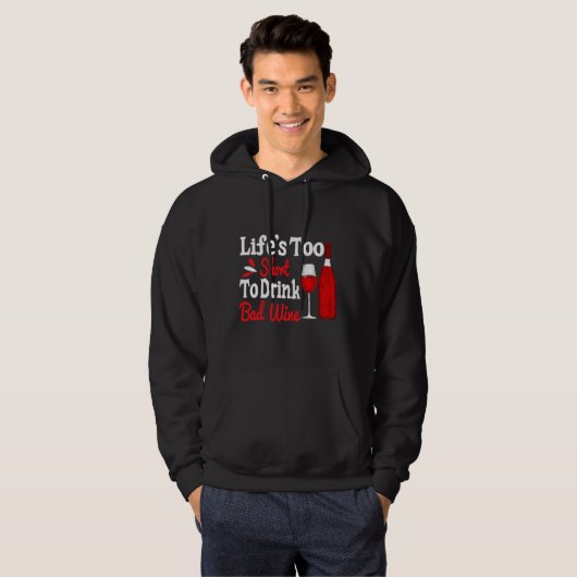 Het leven is te kort om goedkope Drink 5 Hoodie (Voorkant volledig)