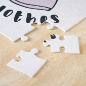 Het leven is te kort om kleren te draag legpuzzel (Zijkant)