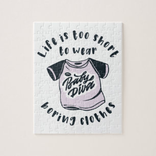 Het leven is te kort om kleren te draag legpuzzel