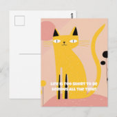 "Het leven is te kort om serieus te zijn" Verjaard Briefkaart (Voorkant / Achterkant)