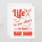 Het leven is te kort om slechte lucht te hebben briefkaart (Voorkant / Achterkant)