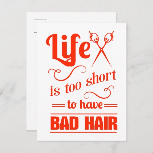 Het leven is te kort om slechte lucht te hebben briefkaart (Voorkant / Achterkant)