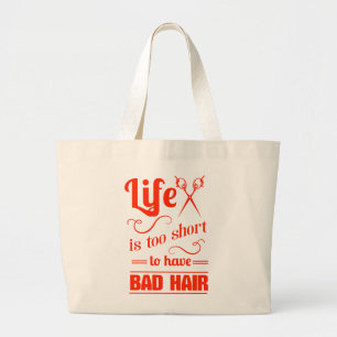 Het leven is te kort om slechte lucht te hebben grote tote bag
