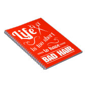 Het leven is te kort om slechte lucht te hebben notitieboek (Rechterzijde)