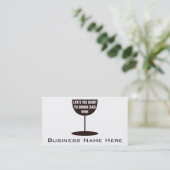 Het leven is te kort om slechte wijn te Drinken -  Visitekaartje (Staand voorkant)