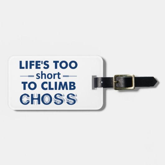 Het leven is te kort om te kiezen bagagelabel (Voorkant horizontaal)