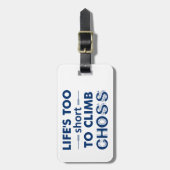 Het leven is te kort om te kiezen bagagelabel (Voorkant verticaal)
