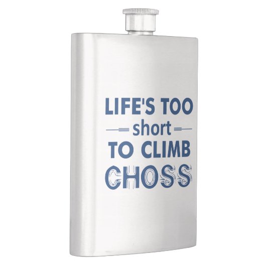 Het leven is te kort om te kiezen heupfles (Rechts)