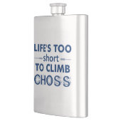 Het leven is te kort om te kiezen heupfles (Links)