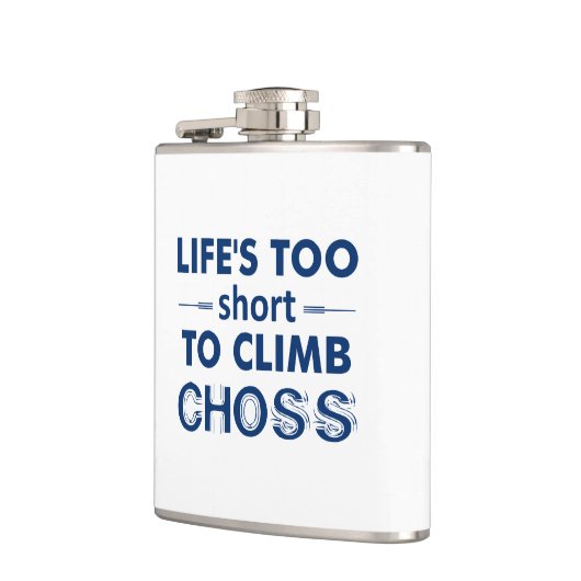 Het leven is te kort om te kiezen heupfles (Links)